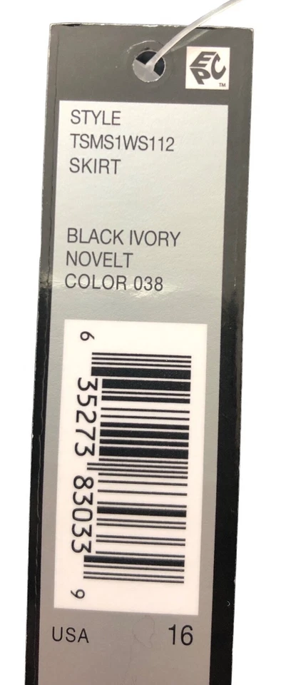 Falda gris con cremallera texturizada gris talla 16 Tahari Arthur S. Levine para mujer nueva con etiquetas Foto 2 de 2