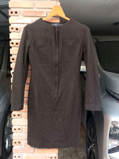 Uniqlo +J Jil Sander Green Wool Front Zip 2 Pocket Slim Fit Dress USA XS