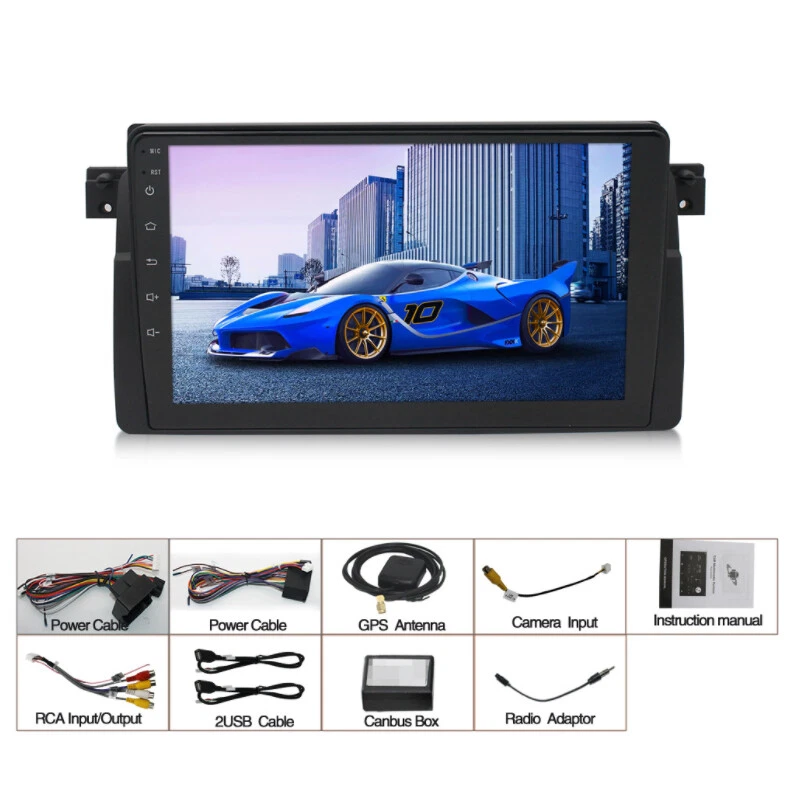 9" 2+32G Android DSP Carplay Car Player AM FM GPS Radio Fit For BMW E46 1998-05 - Image 3 of 4