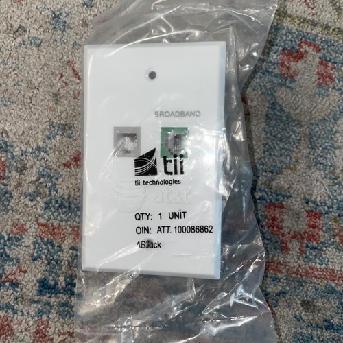AT&T AB Jack VOICE DATA TEST Wall Branded Rj11 RJ-11 Uverse U-verse ATT ...
