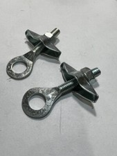 ! PAIR OLD SCHOOL VINTAGE BICYCLE DROPOUT EYEBOLT ANCHOR REAR CHAIN TENSIONER