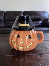 Transpac Shelly Comiskey Vintage Halloween Jack O Lantern Coffee Tea Cup Mug