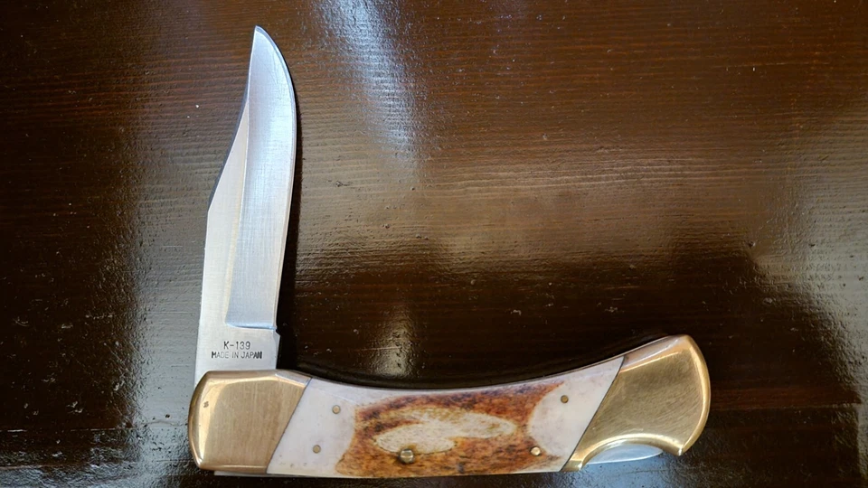 Navaja de Bolsillo Parker Imai K-139 De Colección Bloqueo Trasero 1 Hoja Años 80 Hecha en Japón Foto 3 de 4