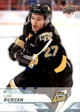 Luka Burzan Signed Auto 2018-19 Upper Deck CHL card Brandon Wheat Kings