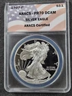🌟 1997-P American Eagle 1 oz .999 Silver Proof Coin ANACS PR70 DCAM Flag Label