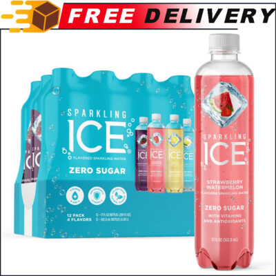 Sparkling Ice Blue Variety Pack, Flavored Sparkling Water 17 fl oz, 12 count