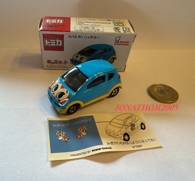 TOMICA Mister Donut HONEY SHIPPO SUBARU R1 PON DE LION & His Sweet Friends 1/56