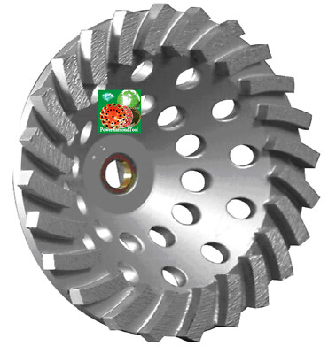 3PK-7'' 24 SEG SUPREME SPIRALTURBO DIAMOND CUP WHEEL HARD CONCRETE STONE GRINDING