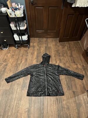 Tripp NYC Womens Full Zip Leopard Print Hoodie Sweater Jacket Size