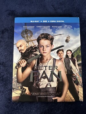 Peter Pan 2015 Blu-Ray DVD Combo Pack with Spanish Slipcover Hugh ...