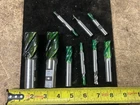 MACHINIST  TOOL LATHE MILL Machinist Lot of Wax Coated Sharp End Mills