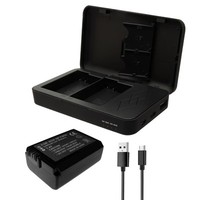 Akku + Dual LadegeräT Powerbank FüR Sony Cyber-Shot DSC-RX10M2 (RX10 Ii)