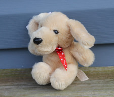 Dan Dee Plush Brown Puppy Dog Love Ribbon Small Stuffed Animal Valentine s 6"