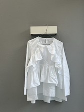 Camicia Bianca Zara Con Volant Taglia XS