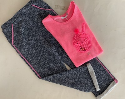 EUROPEAN FRENCH DESIGNED IKKS 4 YEAR GIRL KNIT PANT/JOG SET NWT