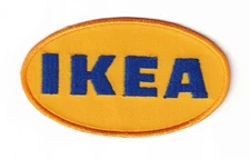Ikea Yellow Badge 3.5x2in Embroidered Iron-on Patch