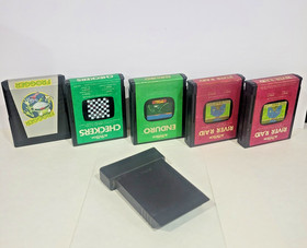 Atari 2600 Game Lot 5 Games River Raid x2 Enduro Super Challenge Football