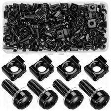 110 Pcs/55 Set Rack Mount Screws and Cage Nuts for Rack Mount Server Cabinet, Bl