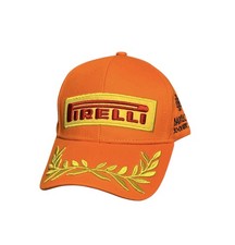Cappello Pirelli Podio 1° Posto Arancione Barcellona SnapBack Regolabile NUOVO