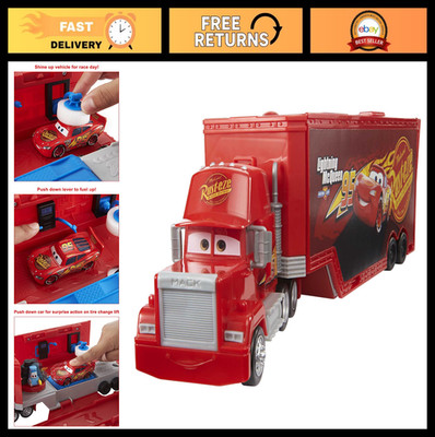 Transforming Mack Playset - 2-in-1 Toy Truck & Tune-Up Station with Launcher, Li