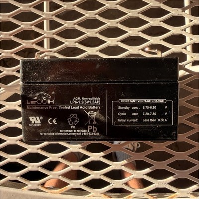 Leoch LP6-1.2 6V 1.2Ah AGM Sealed Rechargeable Lead Acid Battery