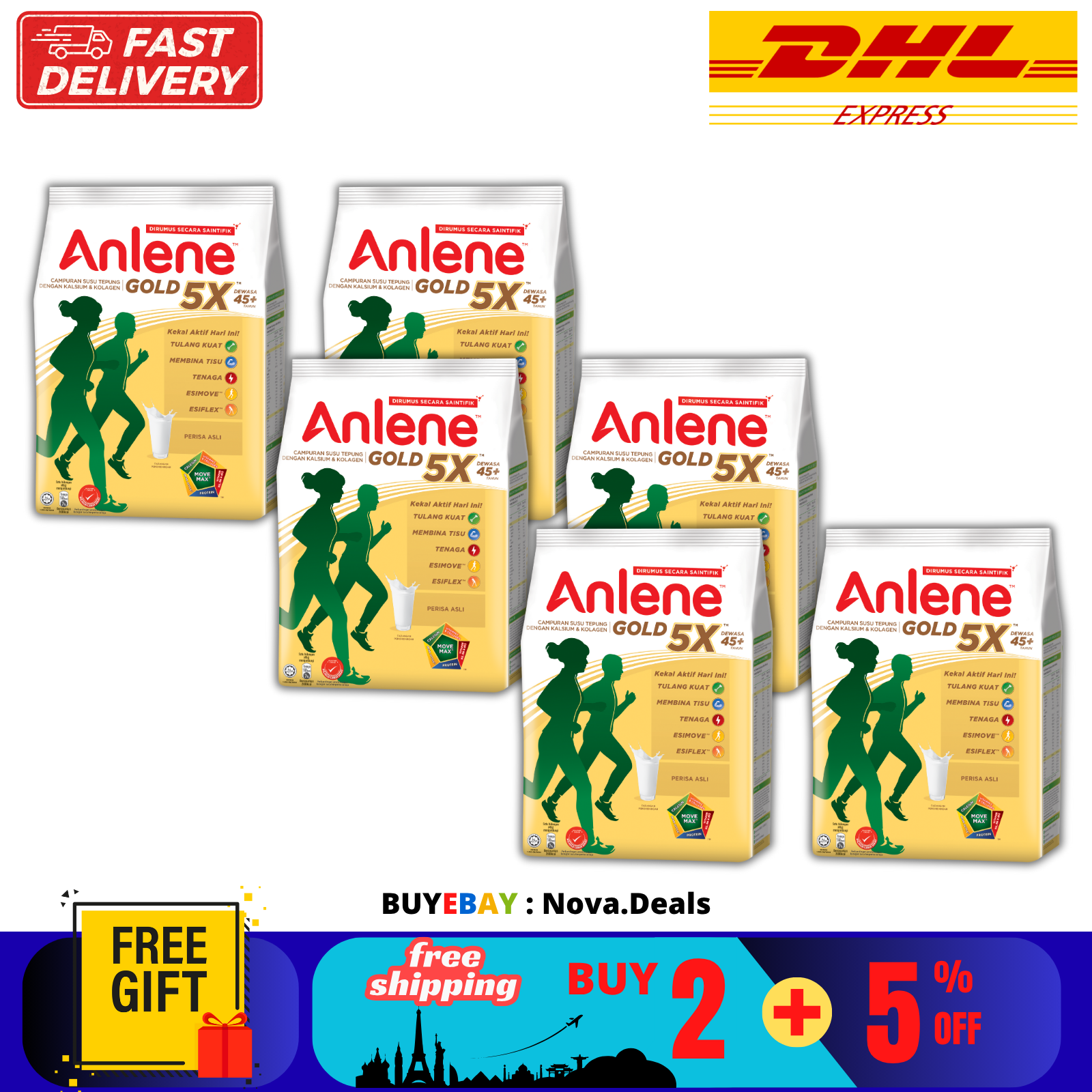 ANLENE GOLD MILK POWDER for ADULT 45 YEARS OLD OR OLDER 1Kg - Image 70