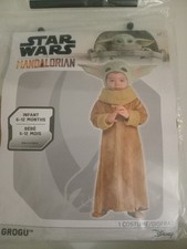 New Star Wars DISNEY The Mandalorian Grogu Baby costume Sz 6-12 Mon Cosplay
