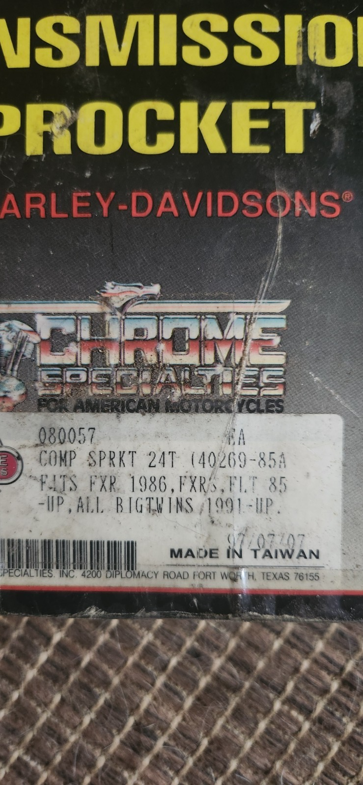 Chrome Specialties 24T Compensating Sprocket 40269-85A fits HD 86 FXR ...