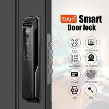 3D Face Recognition Unlock Digital Door Lock With Camera FIngerprint Password US