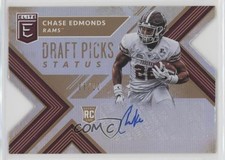 2018 Panini Elite Draft Picks Status Gold Die-Cut /10 Chase Edmonds Auto hn8