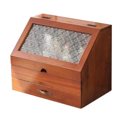 Holzmake  Up  Organisator Make  Up Storage Box Tabletop Organizer für
