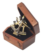 4'' Nautical Kelvin & Hughes Sextant With Wooden Box I Nautical Decor & Gifts.