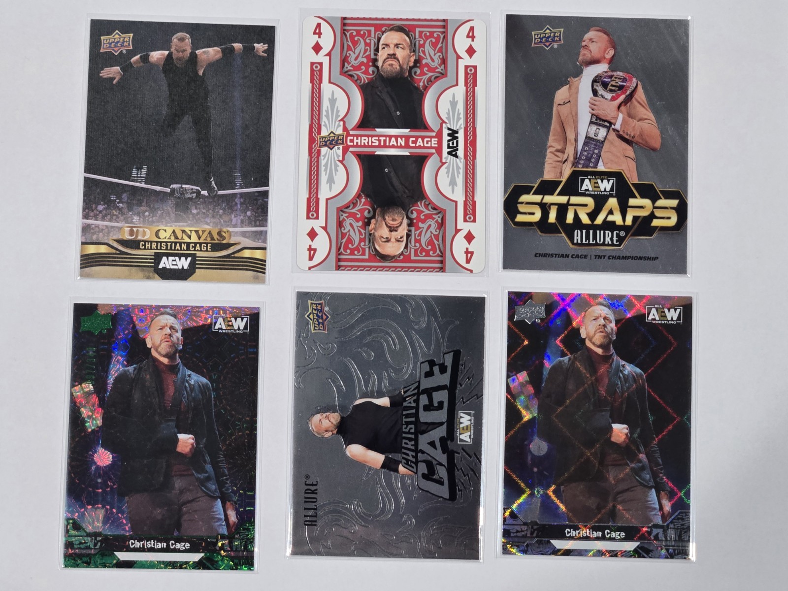 AEW Upper Deck Christian Cage 6 Card Lot