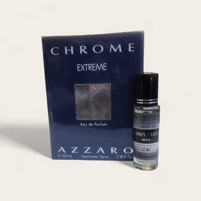 Azzaro Chrome Extreme 3.4oz EDP Men + Bonus 12ml Perfume Oil Gift Set