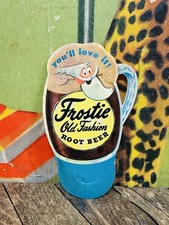 VINTAGE C. 1950 FROSTIE ROOT BEER BOTTLE TOPPER SIGN COCA COLA PEPSI DR PEPPER