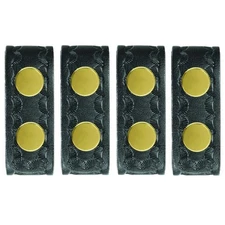 AirTek Standard 15/16" Belt Keepers - Black - Basketweave - Brass Snaps