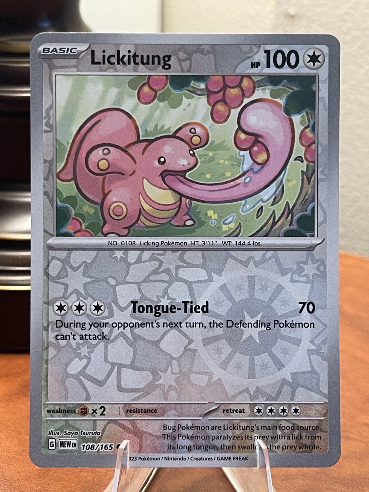 Lickitung 108/165 Sv: Scarlet & Violet 151 Reverse Holo-NM