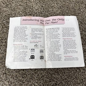 Atari 7800 Ms PAC-MAN Cartridge & Manual 1987 Tested & Working