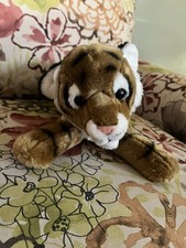 Vintage Toys R Us Baby Tiger Animal Alley Plush Stuffed 17 Realistic Soft