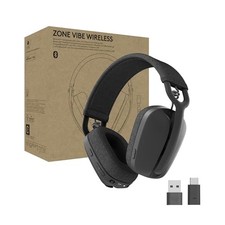 LOGITECH ZONE VIBE WIRELESS BLUETOOTH HEADPHONES - GRAY