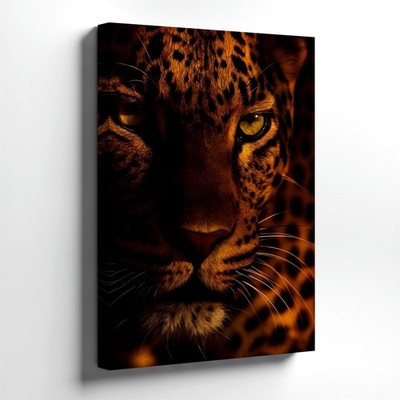Wall Art Leopard Close Up Portrait Wild Cat Animal Poster Living Bedroom Print