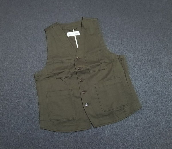 Men Universal Works Vest Khaki Fabric 38
