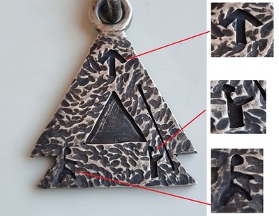 Ancient Antique Viking Amulet Silver Pendant Antique Talisman Protection Nordic