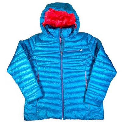 Spyder Timeless Winter Hooded Down Puffer Ski Jacket/Coat Womens XXL Blue/Pink