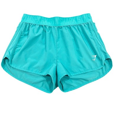 Gymshark Running Shorts Womens Large Blue Quick Dry Activewear Gym Athletic 