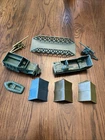 Vintage Lot Of Marx Battleground Playset Green US Army Halftrack, Boat, Howitzer