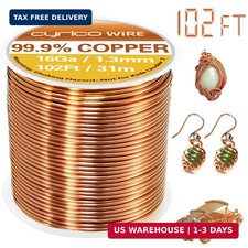 99.9 Pure Copper Wire, 16 Gauge 102 Feet Solid Copper Wire for Jewelry Making C