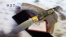 COLTELLO SARDO ARTIGIANALE PATTADESE ARTISTICO DA COLLEZIONE, MANICO A MOSAICO