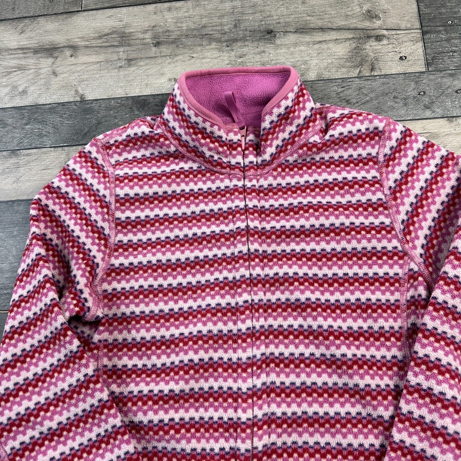 Crazy Abstract Fleece Jacket Patterned Reversible… - image 4