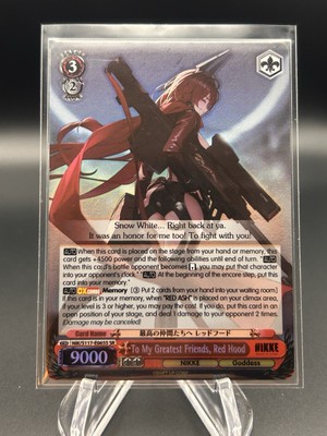 Weiss Schwarz Goddess Nikke NIK/S117-E065S To My Greatest Friends Red Hood SR